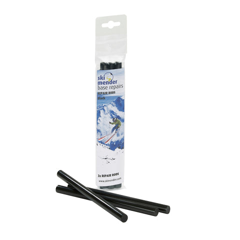 Black Ski & Snowboard Base Repair Rods, Pack Of 3